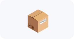 cardboard box with shipping label