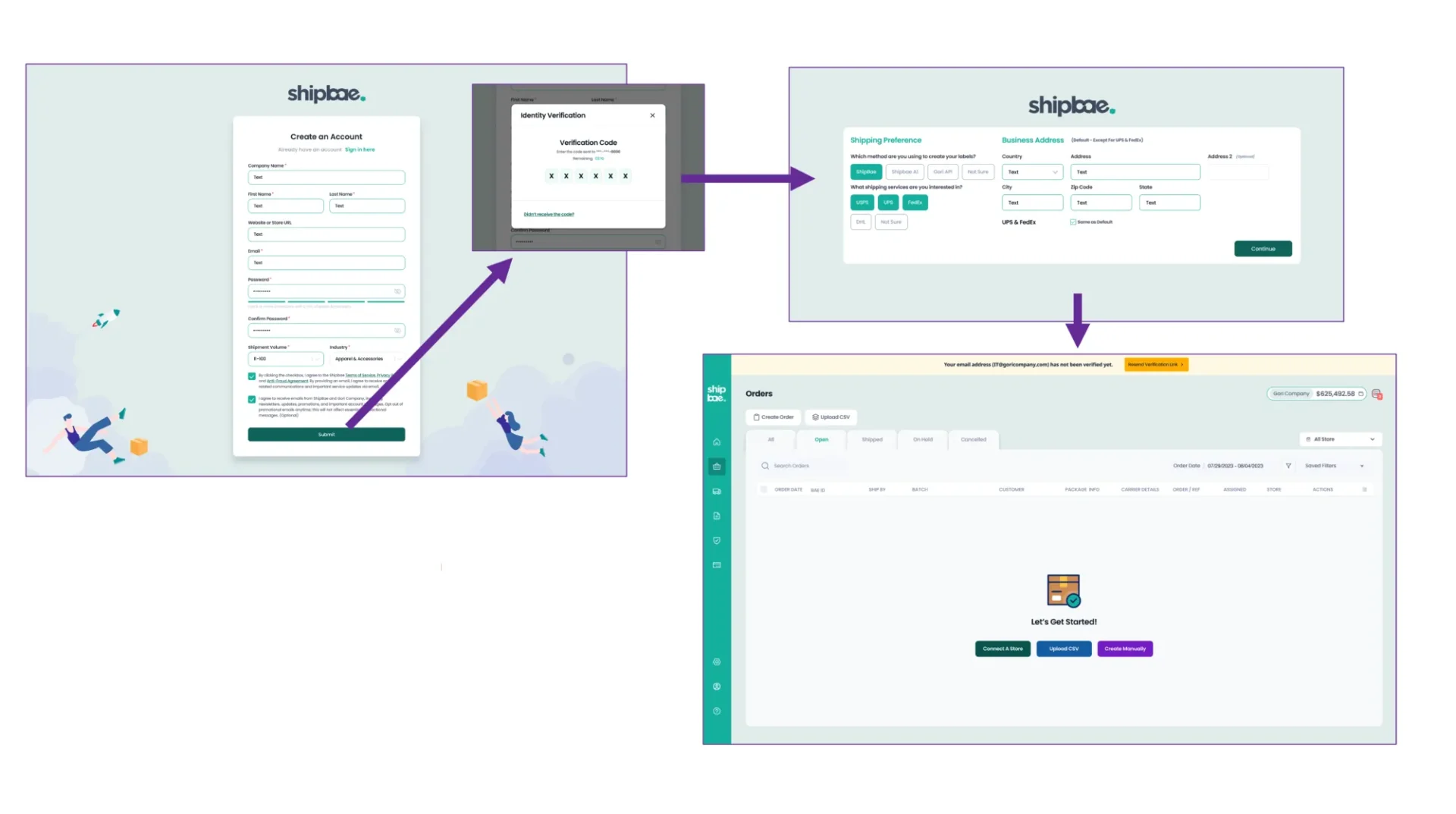 간소화된 온보딩 그래픽
